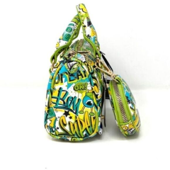 2-N-1 Graffiti Mini Handbag and Wallet - Picture 3 of 5